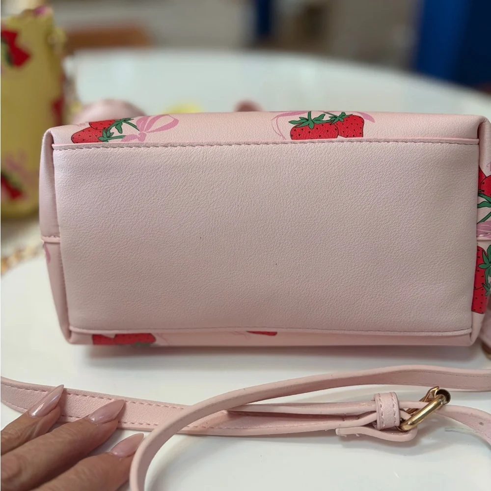 #101 NWT Juicy Couture All 3 Blue,Pink,and Yellow Sweet Strawberry Mini Tote Set - Picture 12 of 13